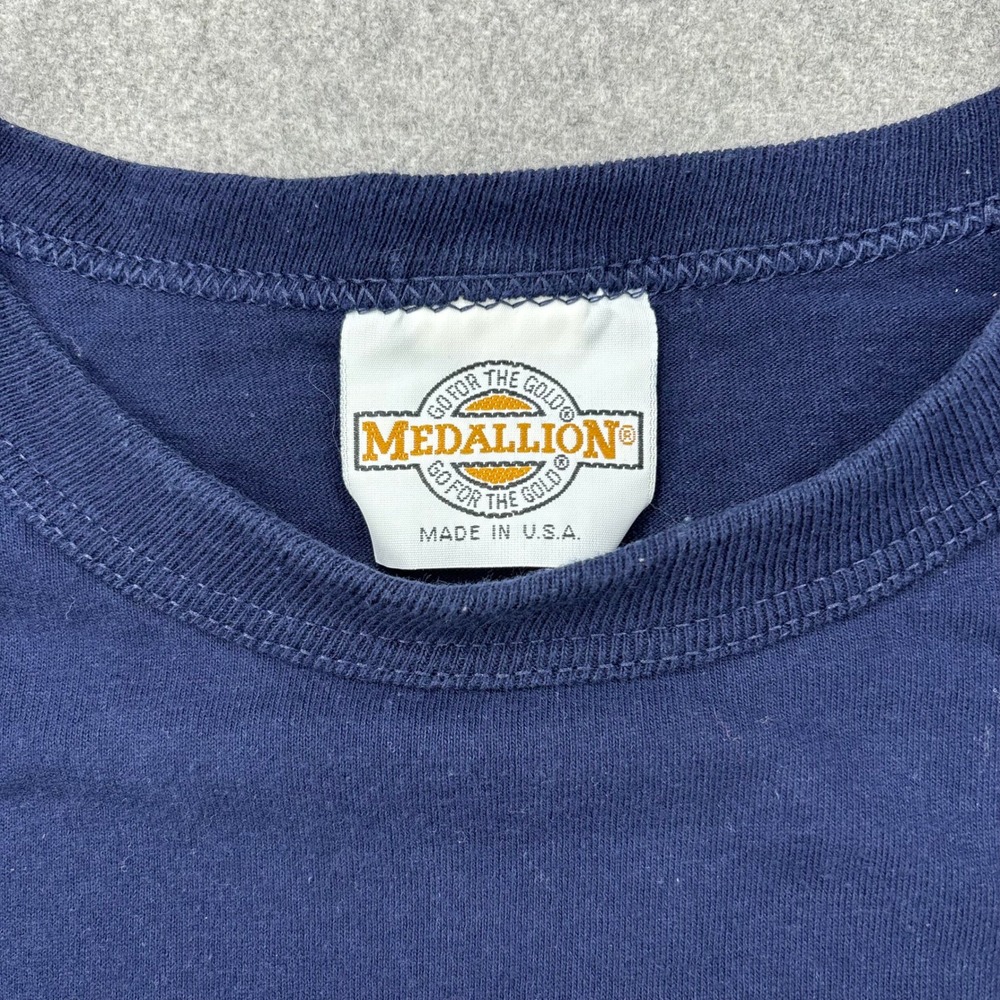 Vintage 90s Late Show with David Letterman T Shirt Mens XL Blue Wide Boxy USA - Picture 2 of 8